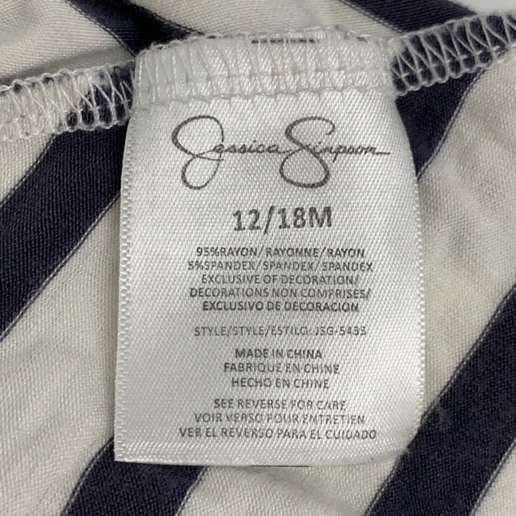 Jessica Simpson girl’s striped Pineapple floral embroidery 2 piece Outfit set - Picture 5 of 12